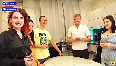 Students 18+ Celebrate New Year With Hot Big Orgy