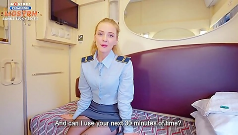 The Train Conductor Offered Vip Services That Included Her Pussy
