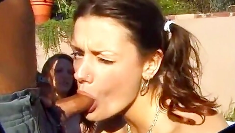 Three Perfect teen 18+ Anal Lesbians Fuck Each Other, And Service One Lucky Dick