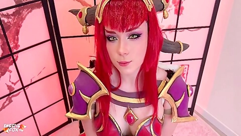 Hot Busty Alexstrasza From World Of Warcraft Deepthroats And Hard Fucks Cock Pov