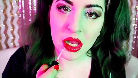 100 Layers Of Red Lipgloss Asmr Kisses