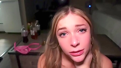 Pigtail Slut Sucks And Fucks At Party - Teaser Video