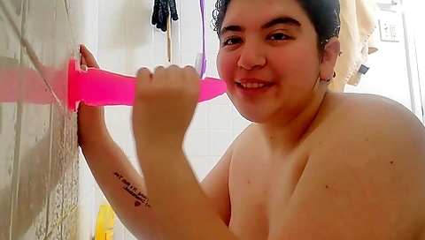 Wife Waits For Husband. Sucks On Dildo And Fucks Wet Pussy (close Up)